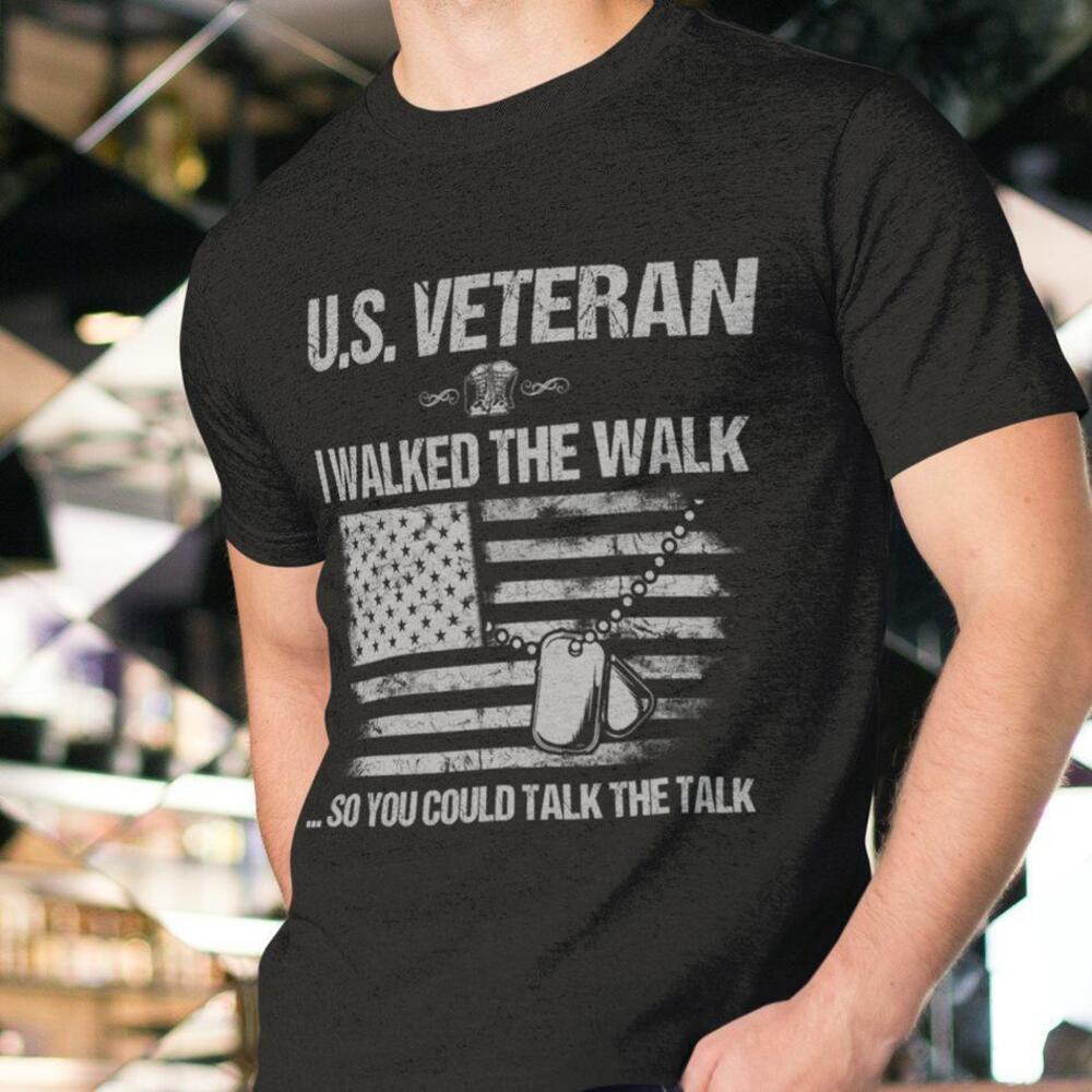 Us Veteran Shirt I Walked The Walked You Talk The Talk - Picture 1 of 4